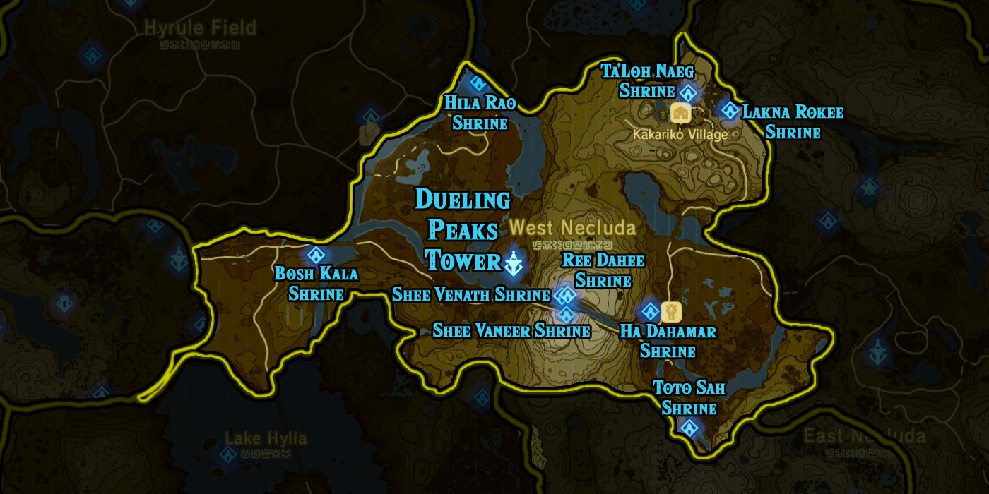 Dueling Peaks Tower region